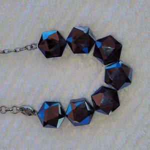 Lia Sophia Mirrored Purple Bead Necklace!!